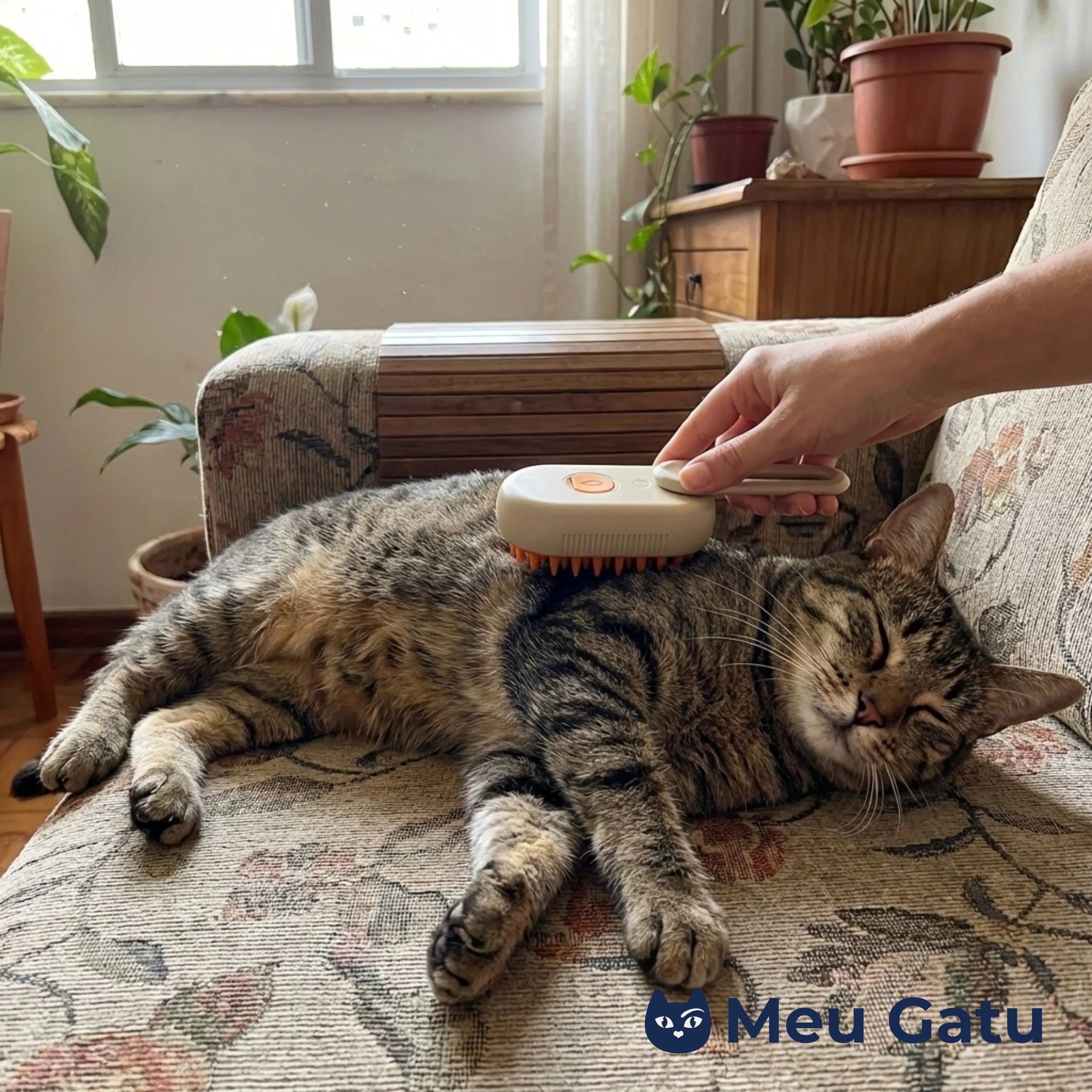 Escova de Pelos Vapor Gato